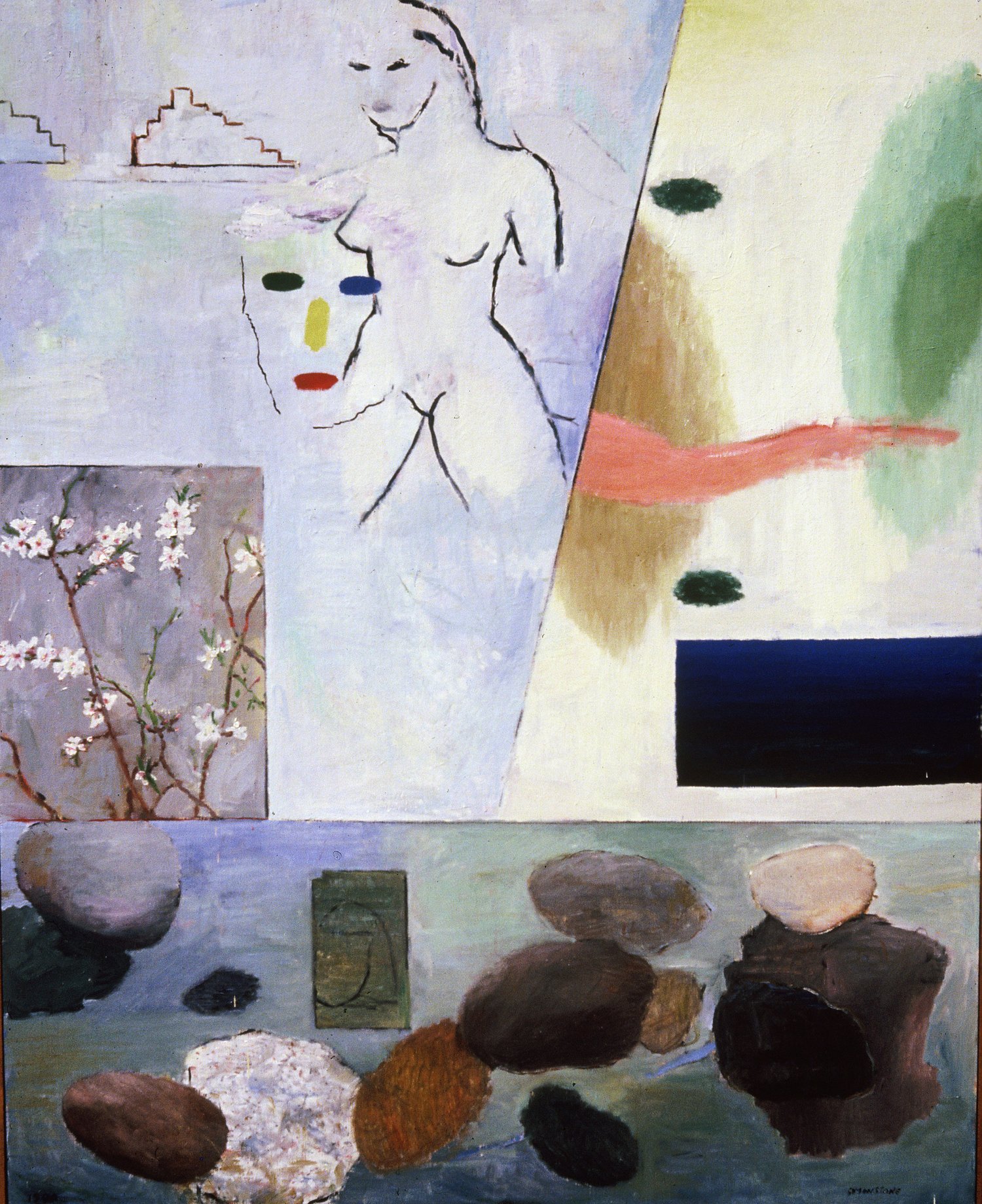 Almond Blossom 1990, Oil on Canvas, 150 x 120 cm