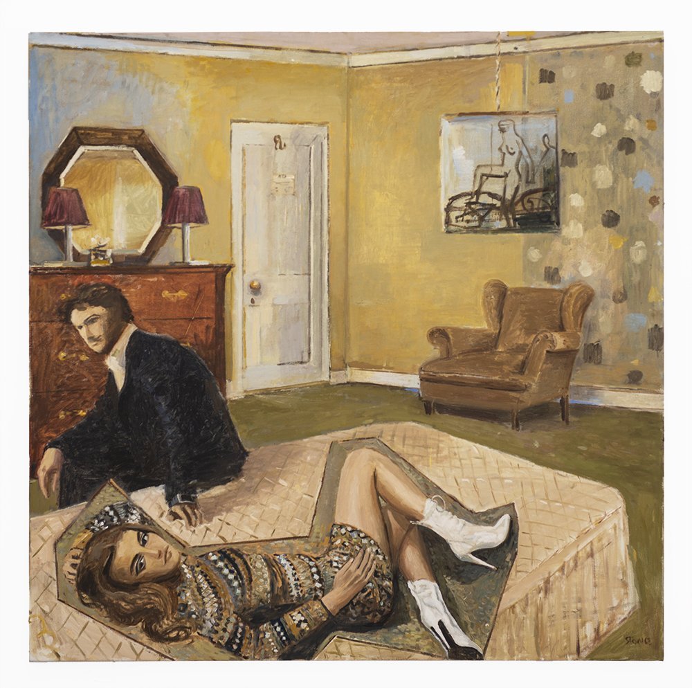 Bed Room 2020, Oil on Canvas, 140 x 140 cm