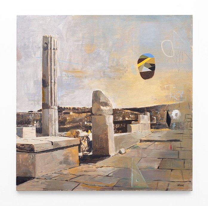 Greek Ruin 2020, Acrylic on Canvas, 160 x 160 cm
