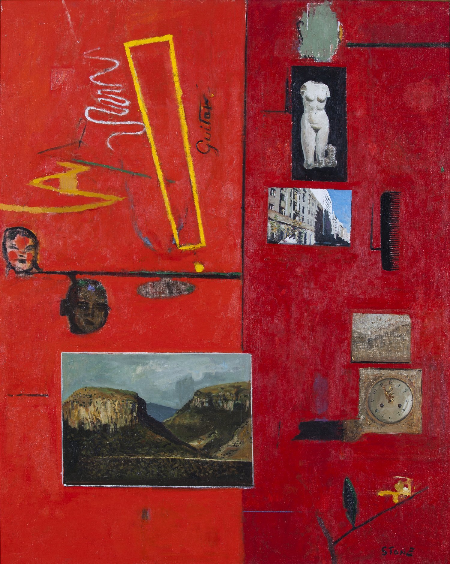 Guitar 2006, Oil on Canvas, 105 x 83 cm