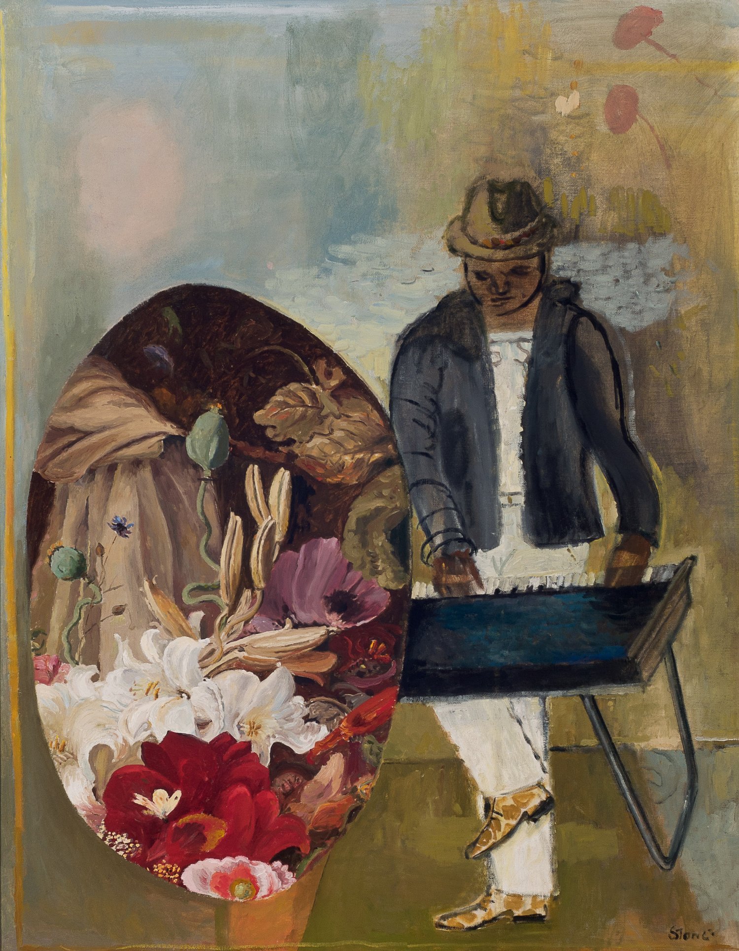 Organ Player 2011, Oil on Canvas, 100 x 78 cm