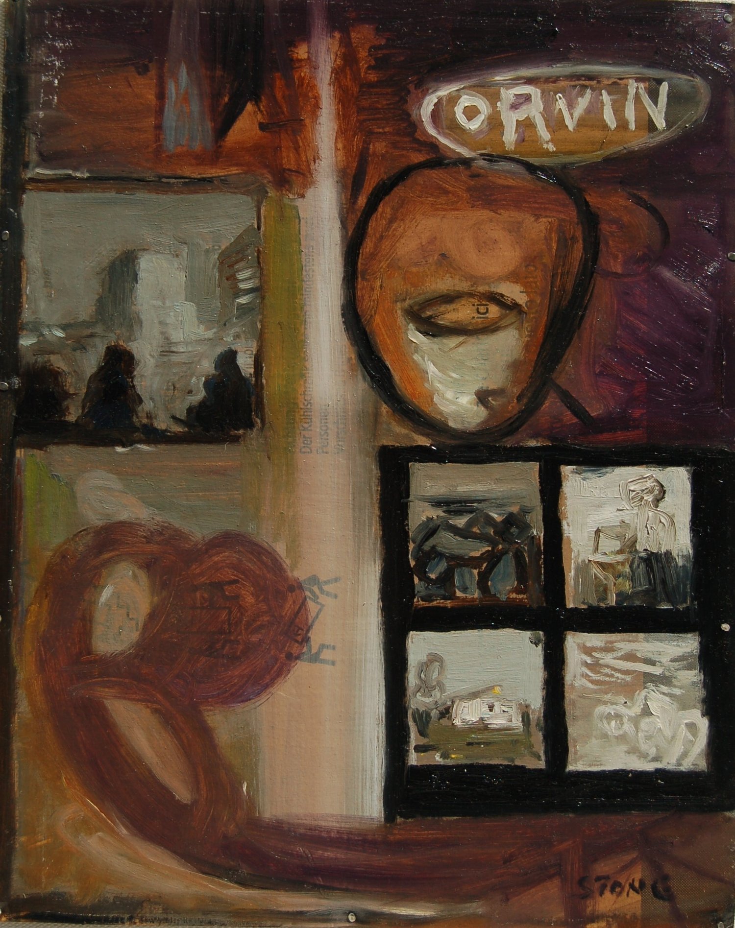 Orvin 2010, Oil on Cardboard, 60 x 50 cm