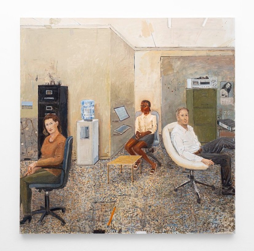 Part Time Office 2020, Oil on Canvas, 192 x 192 cm