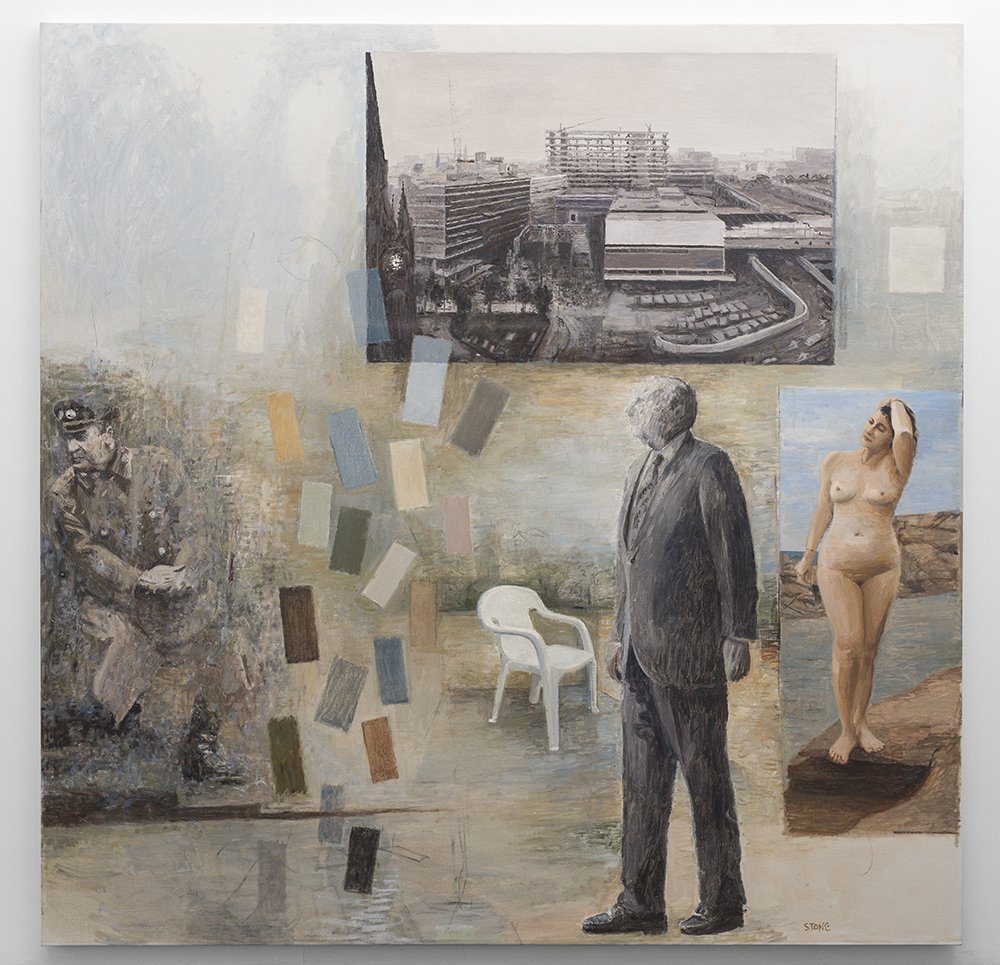 Stalin Collecting Dust 2016, Oil on Canvas, 195 x 195 cm