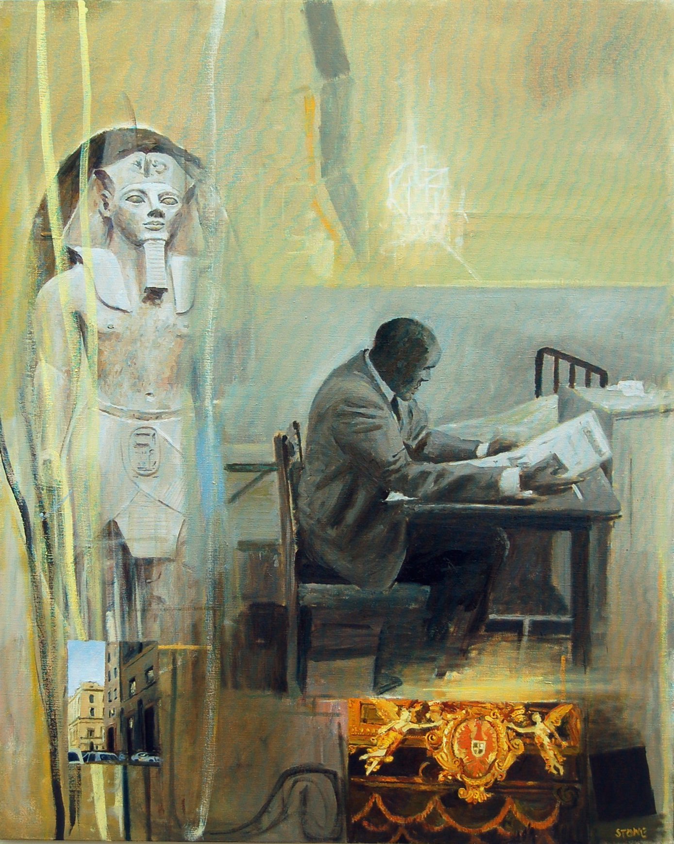 The Burden of History 2009, Oil on Canvas, 117 x 92 cm