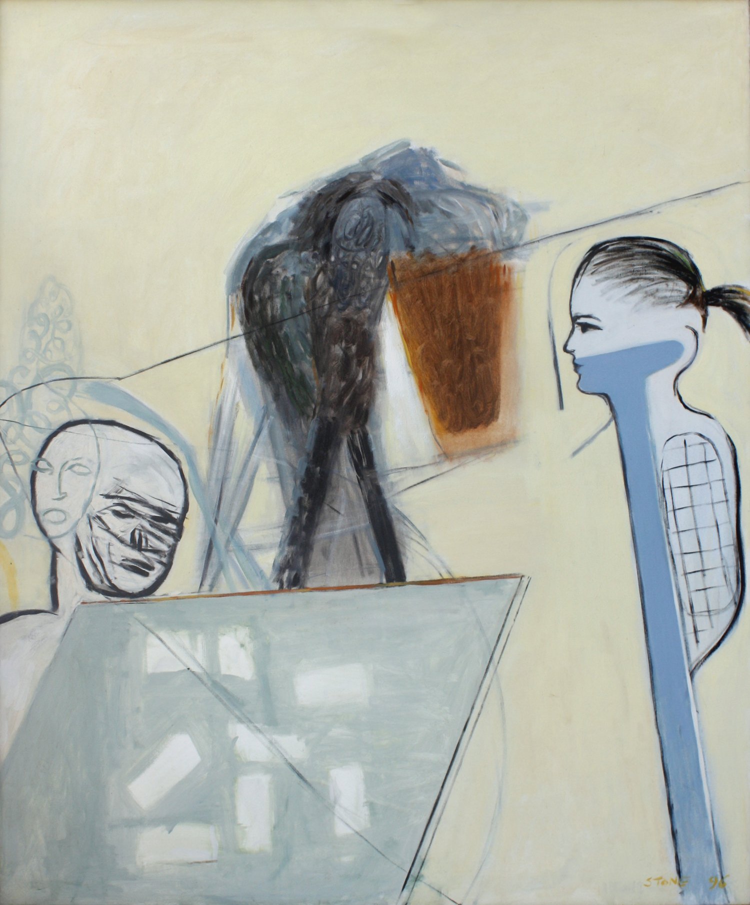 The Card Players 1996, Oil on Canvas, 116 x 92 cm