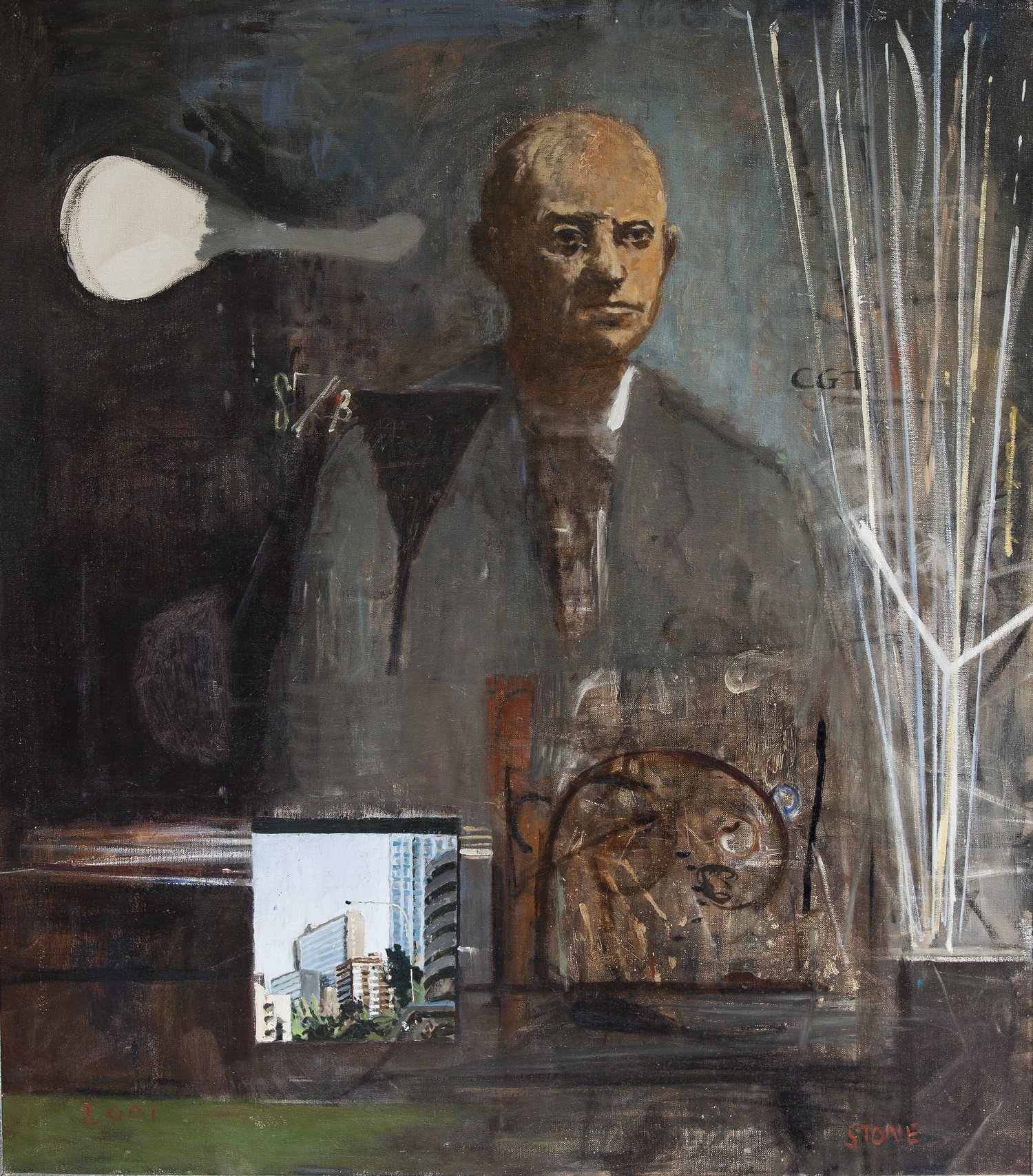 The Scientist 2000, Oil on Canvas, 105 x 92 cm