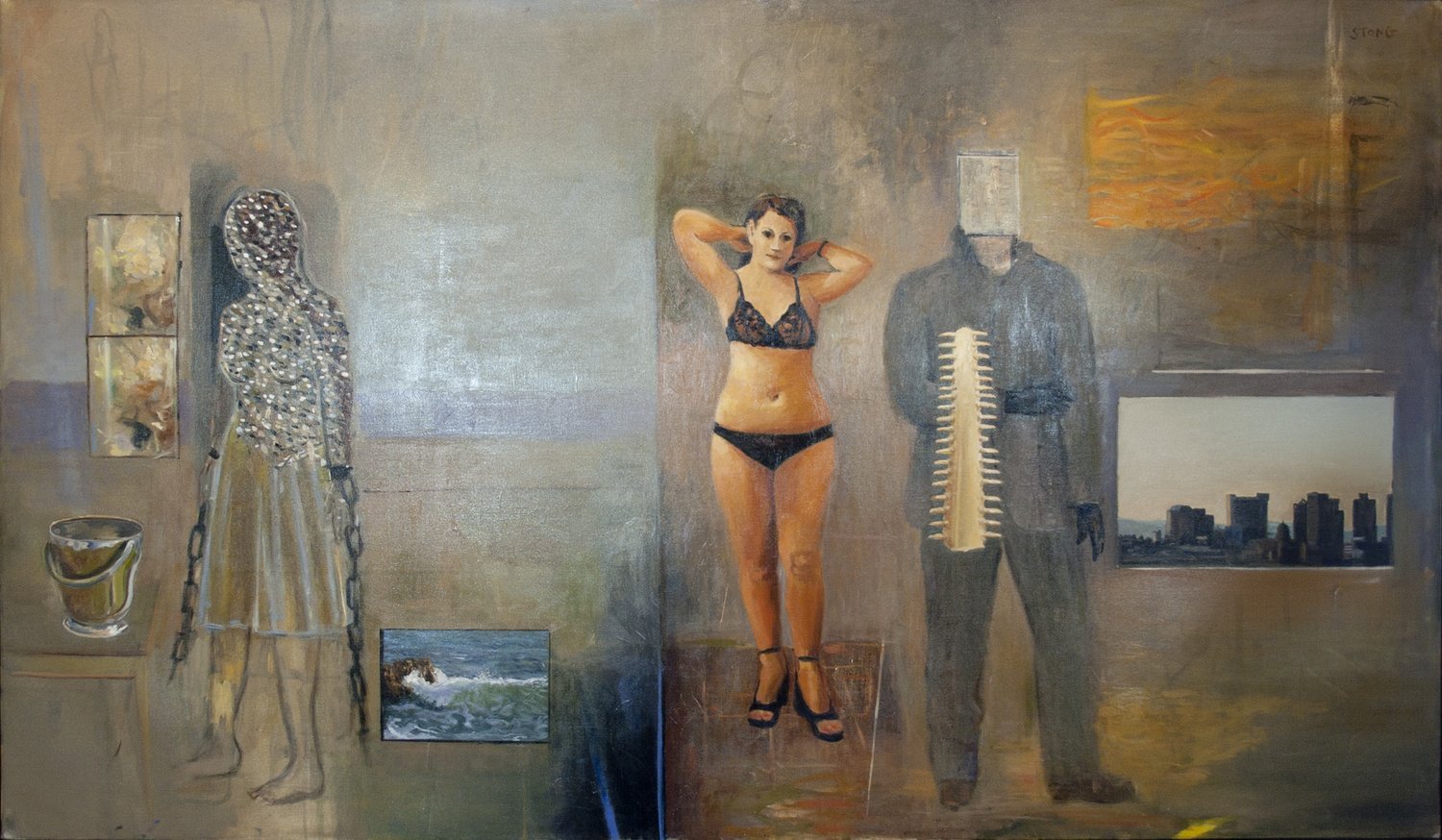 A History of Bush Fires 2006, Oil on Canvas, 106 x 184 cm