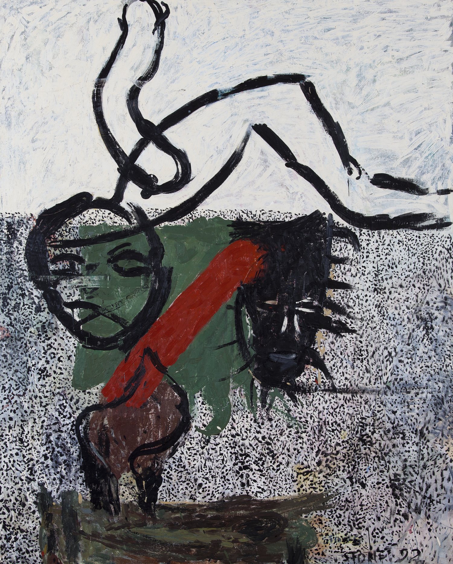 The General 1992, Encaustic on Canvas, 122 x 152 cm